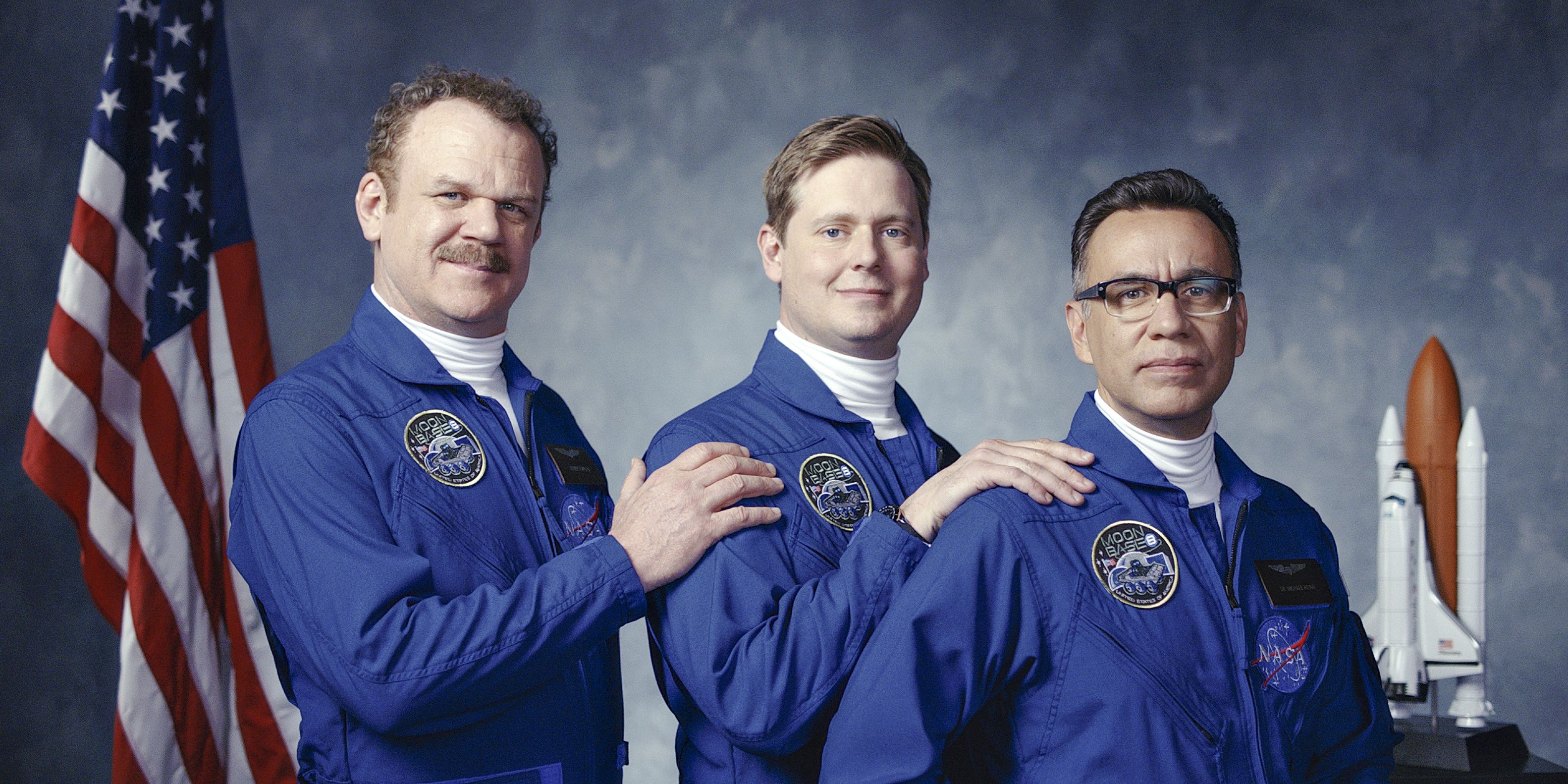 John C. Reilly, Tim Heidecker and Fred Armisen in Moonbase 8