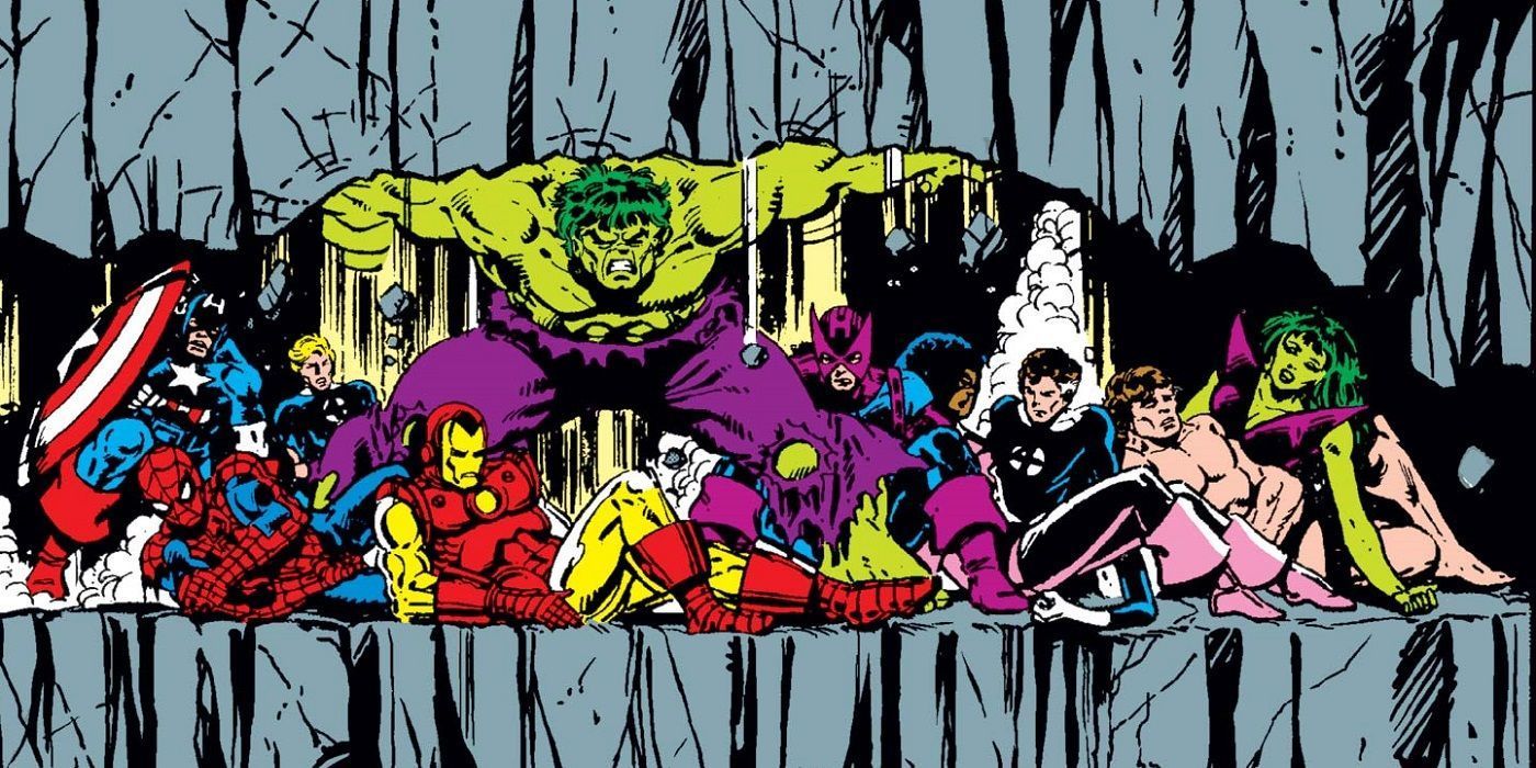 An image of Hulk lifting a mountain above his head to rescue the Avengers