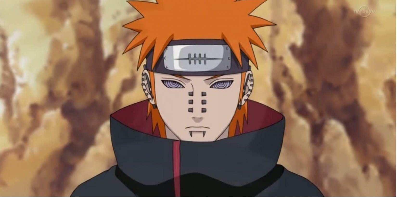 A close-up of Pain from Naruto.
