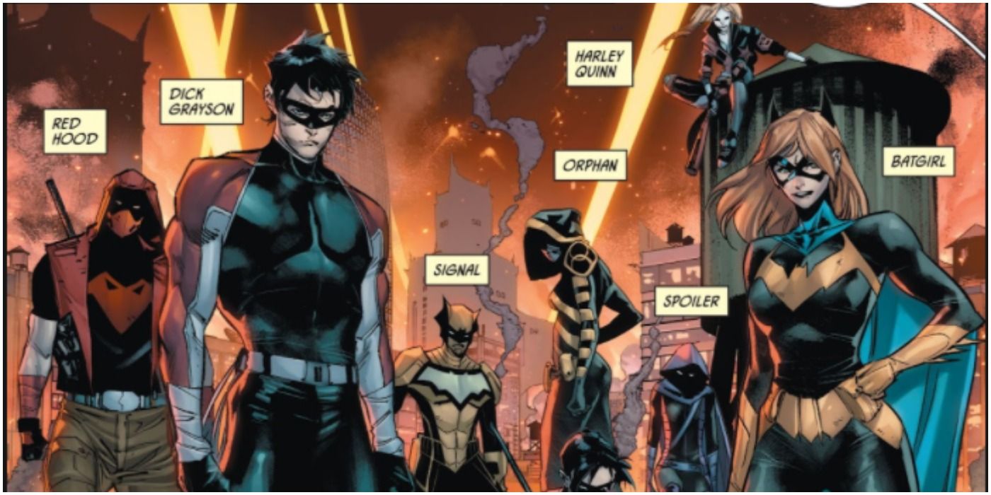 Panel of the Bat-Family (minus Damian, Catwoman, Batwing, and Huntress)