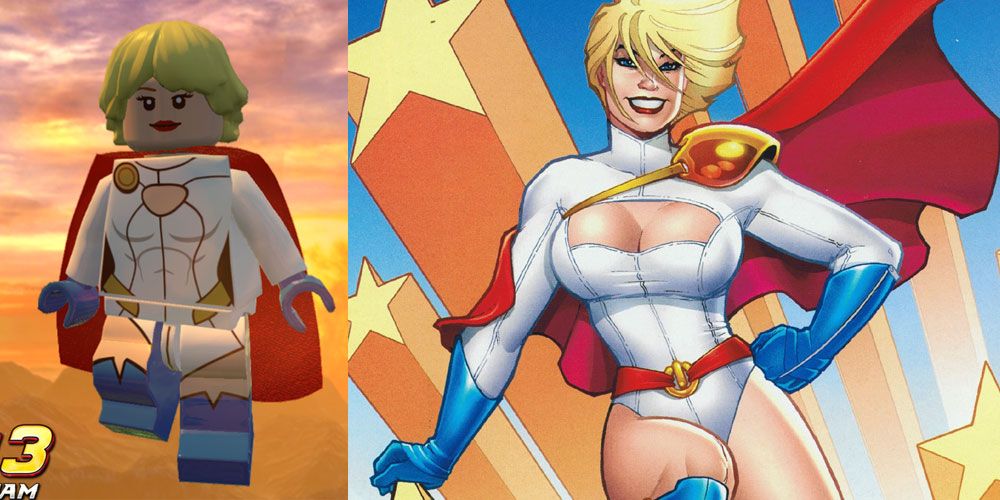 Power Girl in lego video game