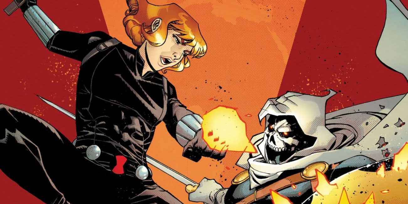 black widow shoots taskmaster in the face