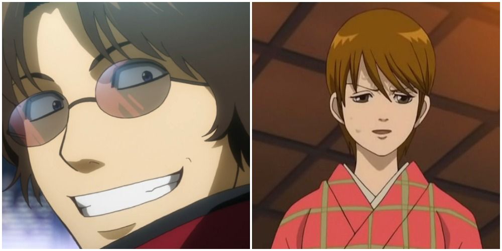 split image: tatsuya grinning, oryou looking perplexed