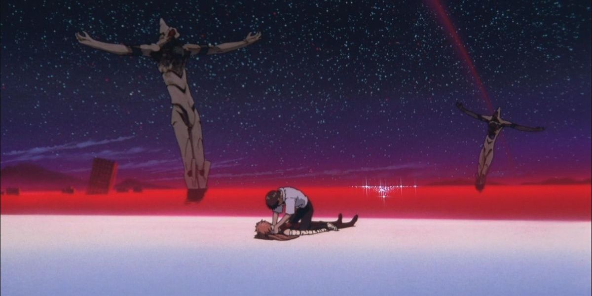 Shinji Strangling Asuka, The End of Evangelion