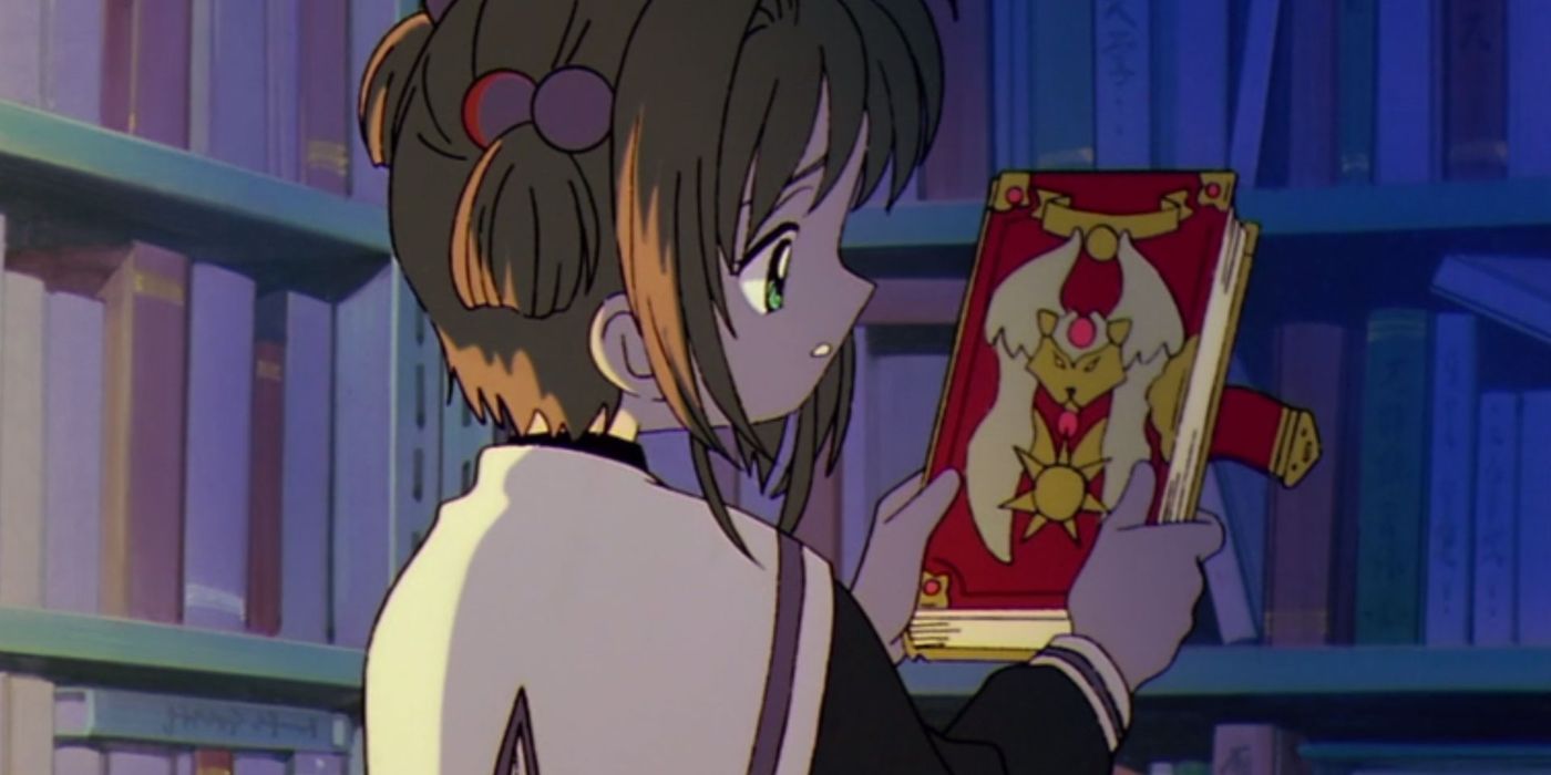 Sakura holds the Clow Book before the Clow Cards disperse in Cardcaptor Sakura.