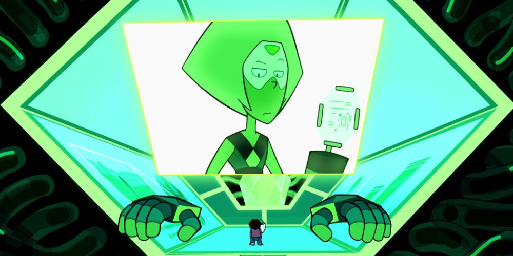 Peridot and Steven Universe meet for the first time