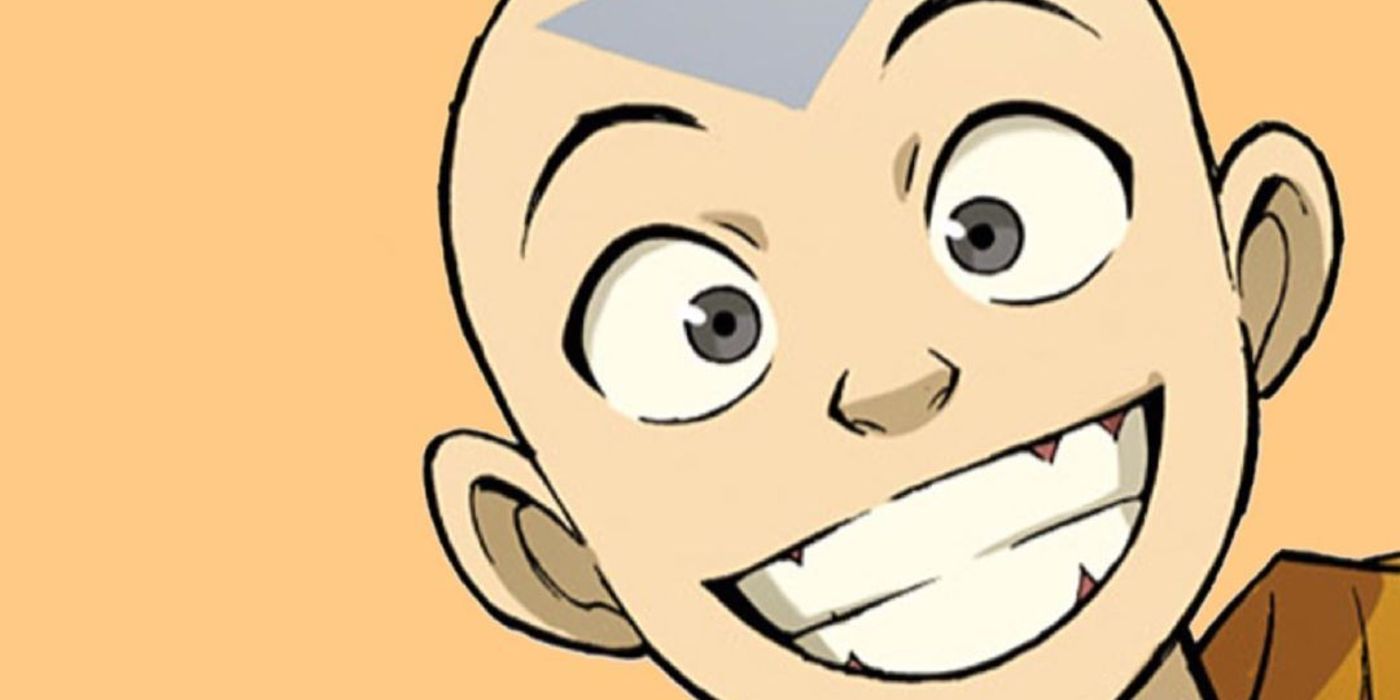 aang from avatar smiling