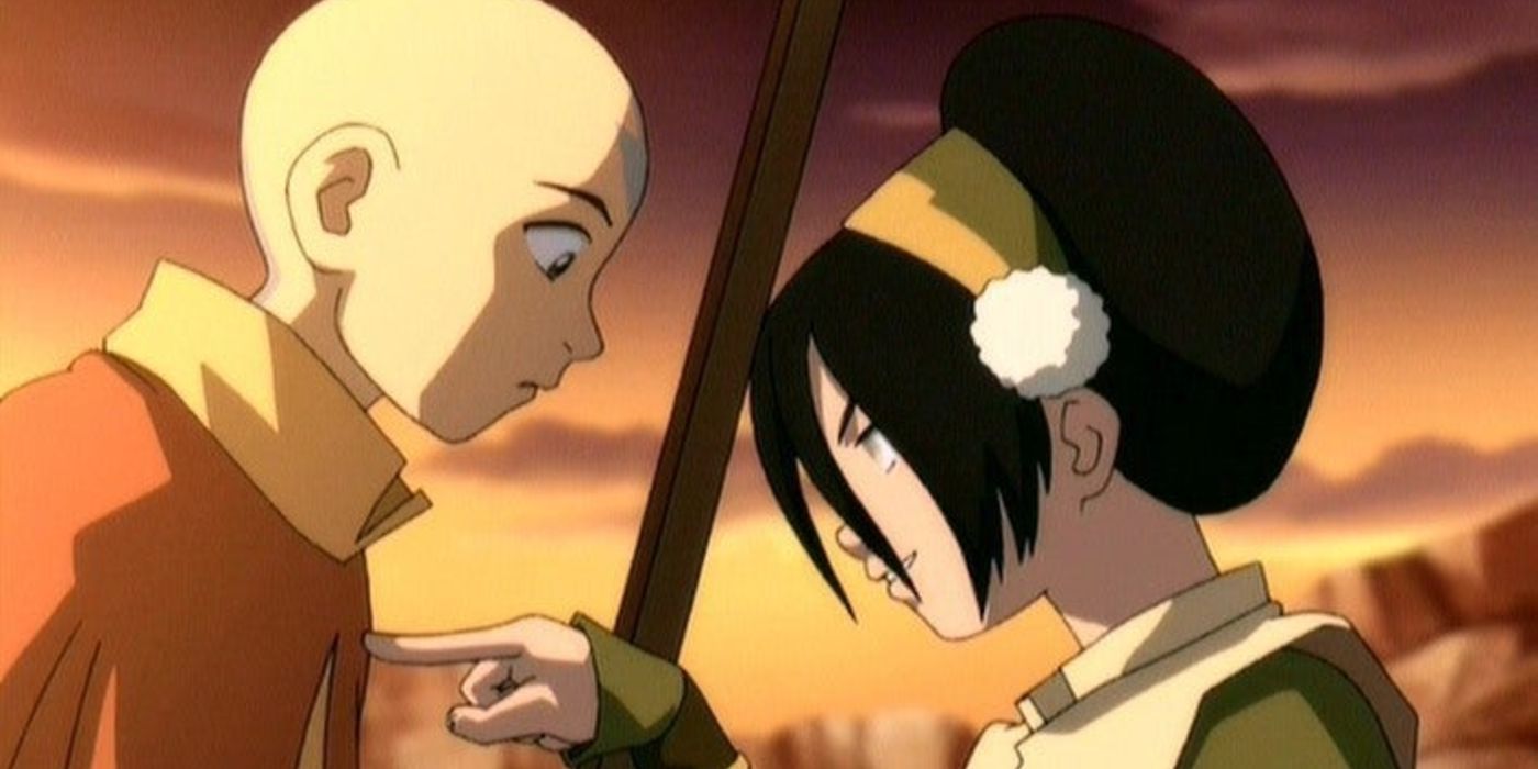 3 toph and aang from avatar