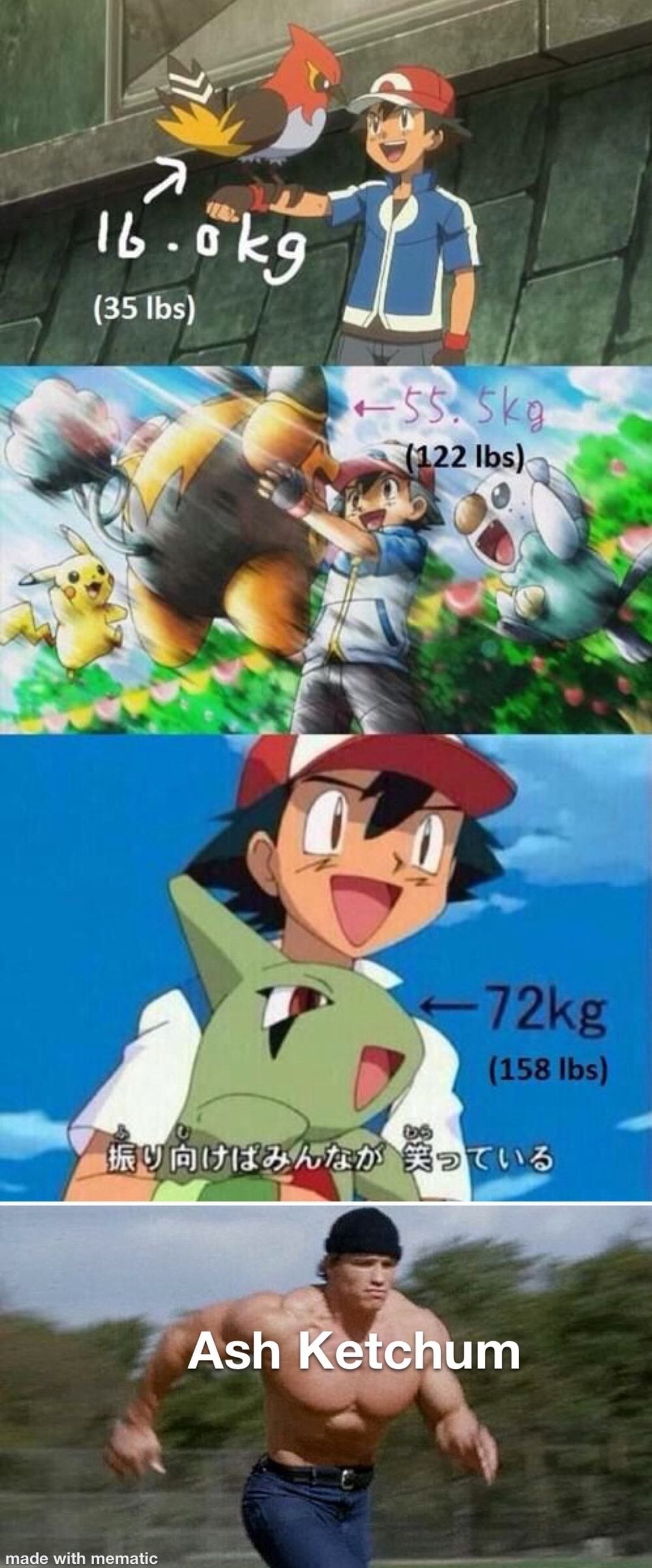 Ash Ketchum is Secretly Buff meme, Pokemon