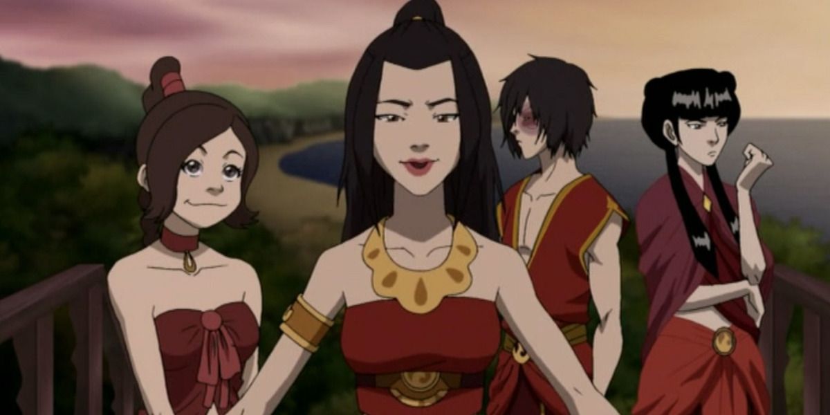 Azula and her friends and brother visiting Ember Island