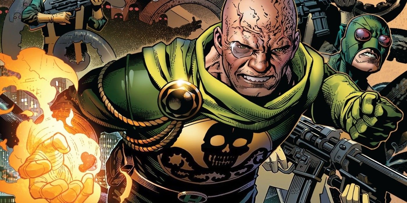 Baron Strucker commanding his army of HYDRA soldiers