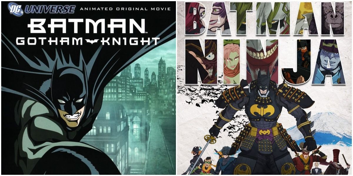 Cover art for the Batman: Gotham Knight and Batman: Ninja anime movies