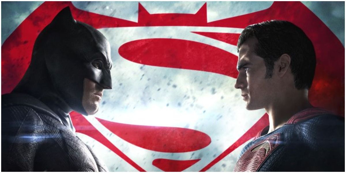 Batman & Superman stare each other down in Batman v Superman: Dawn of Justice