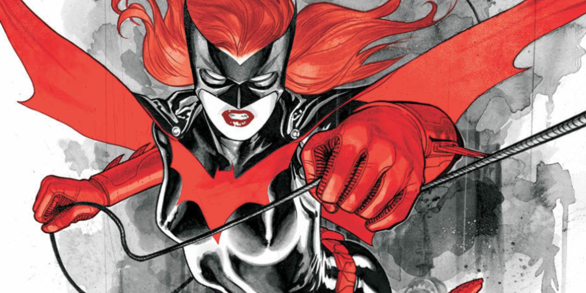 DC Comics Batwoman brandishing a weapon