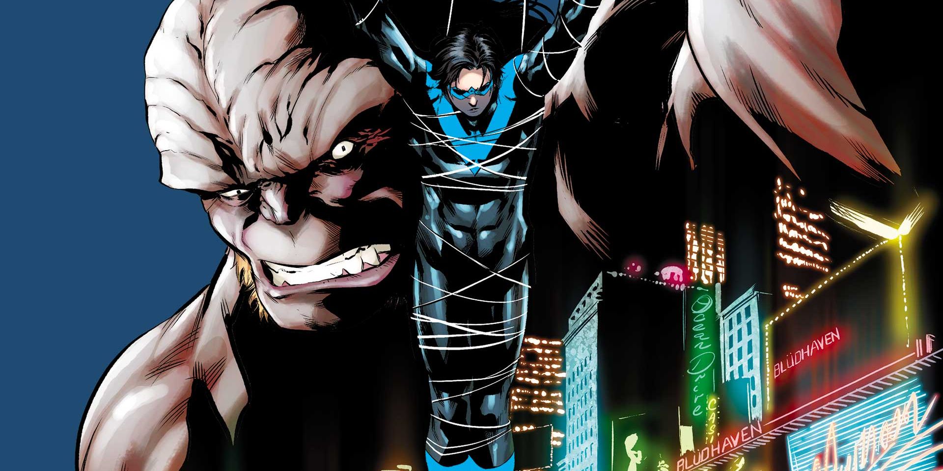 DC Bludhaven Blockbuster Looms Nightwing Tied Up