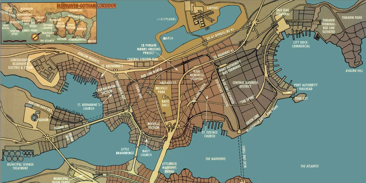 DC Bludhaven City Map