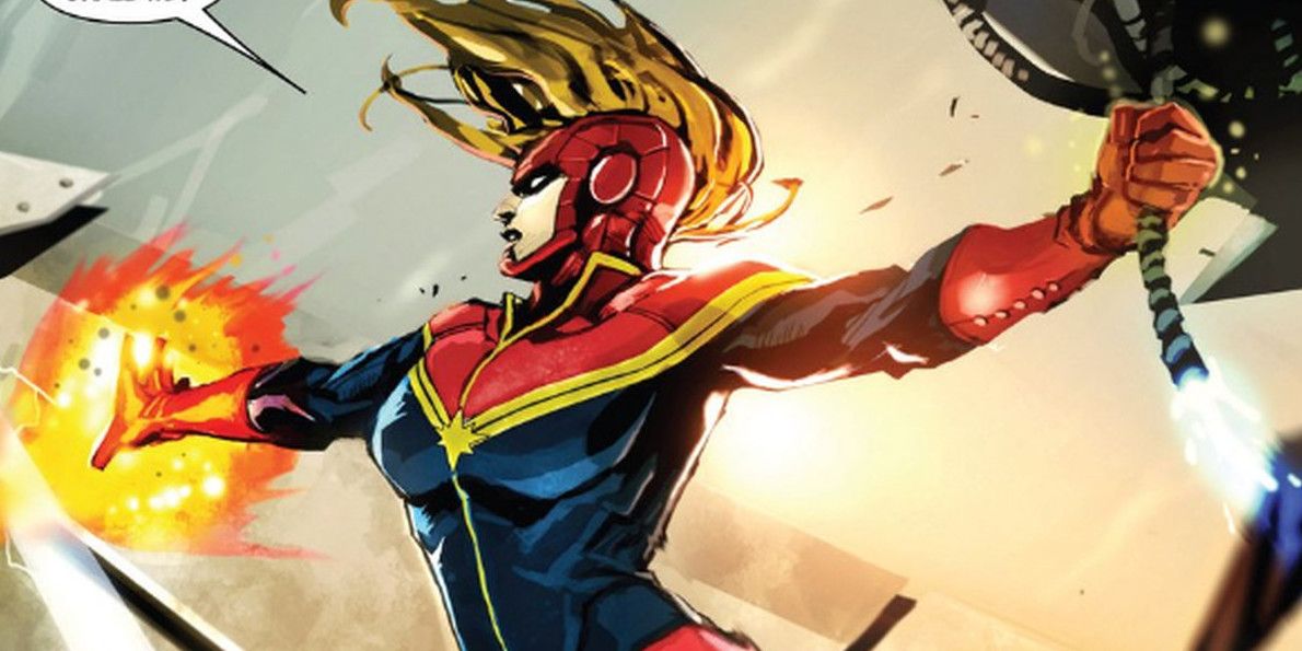Carol In Battle Captain Marvel