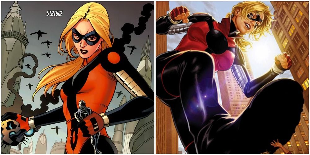 a split image featuring two stills of cassie lang
