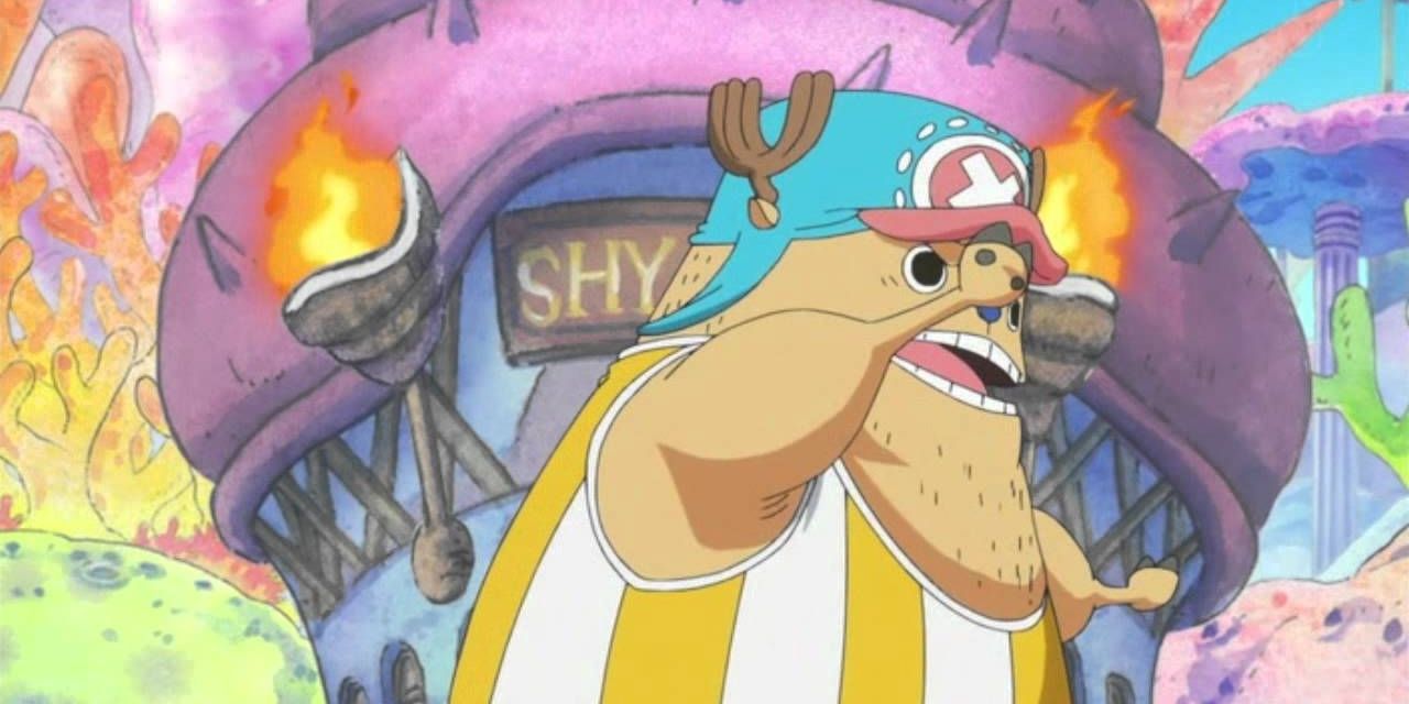 Kung Fu Point Chopper ready to fight on Sabaody in One Piece anime.