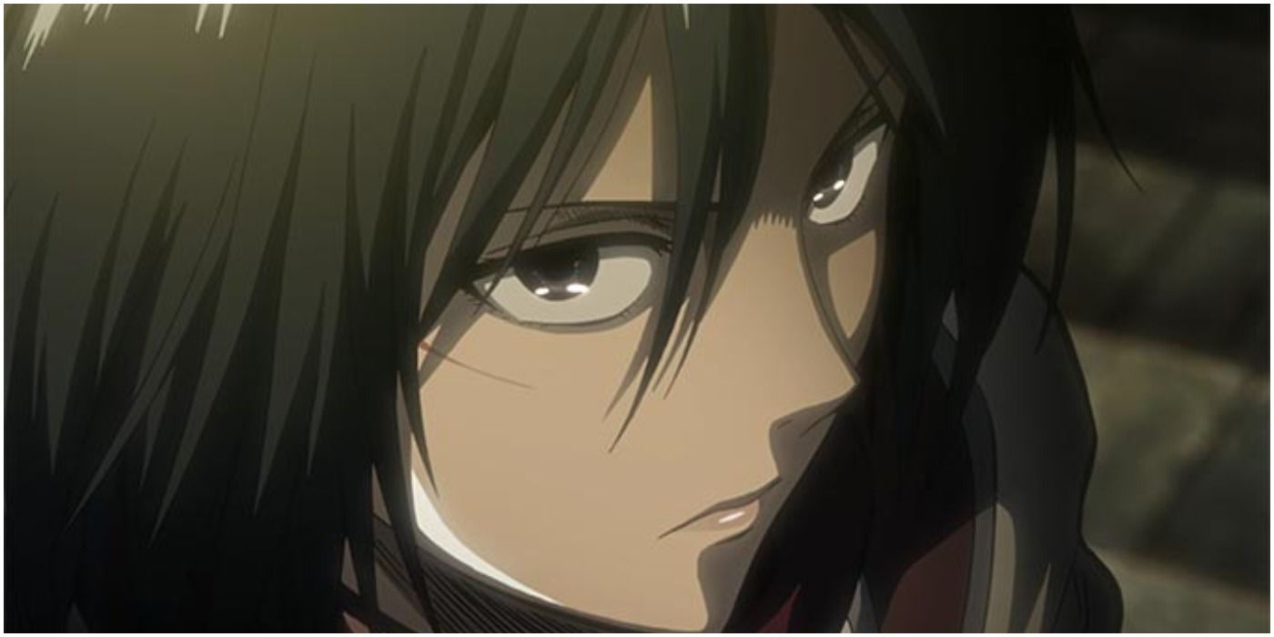 Closeup on Mikasa with a Scar on her Face - Attack on Titan
