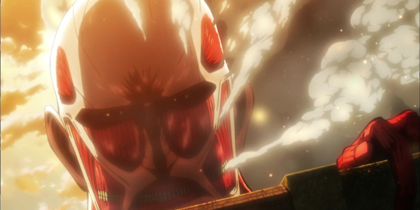 Colossal Titan looking over the wall AOT