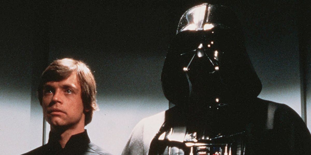 Darth Vader takes Luke Skywalker to Emperor Palpatine in Return of the Jedi