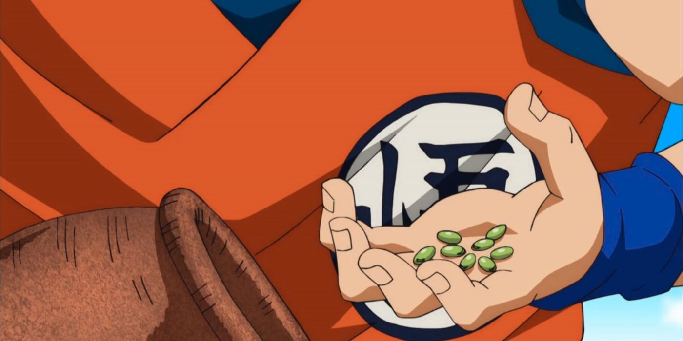 An image of Senzu Beans in Dragon Ball.
