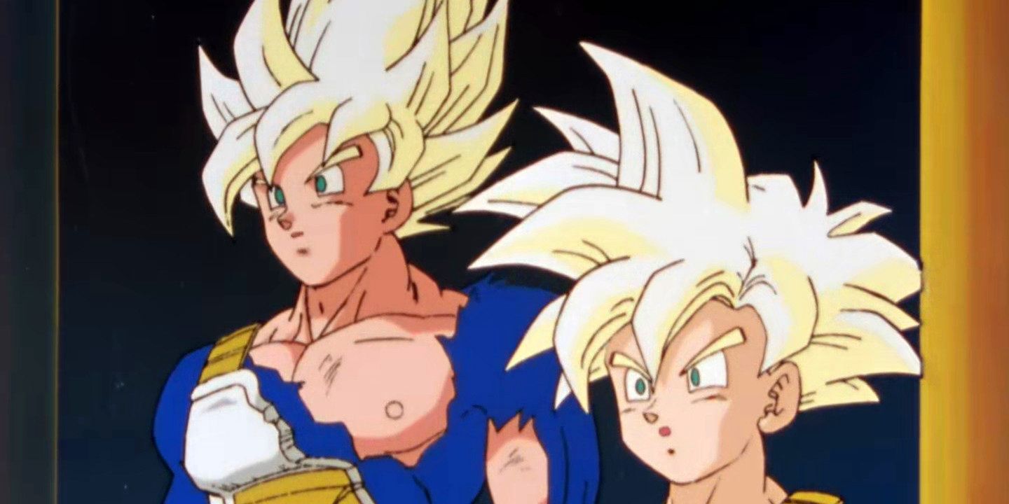 Anime Dragon-Ball-Z-Goku-Gohan-Full-Power-Super-Saiyan