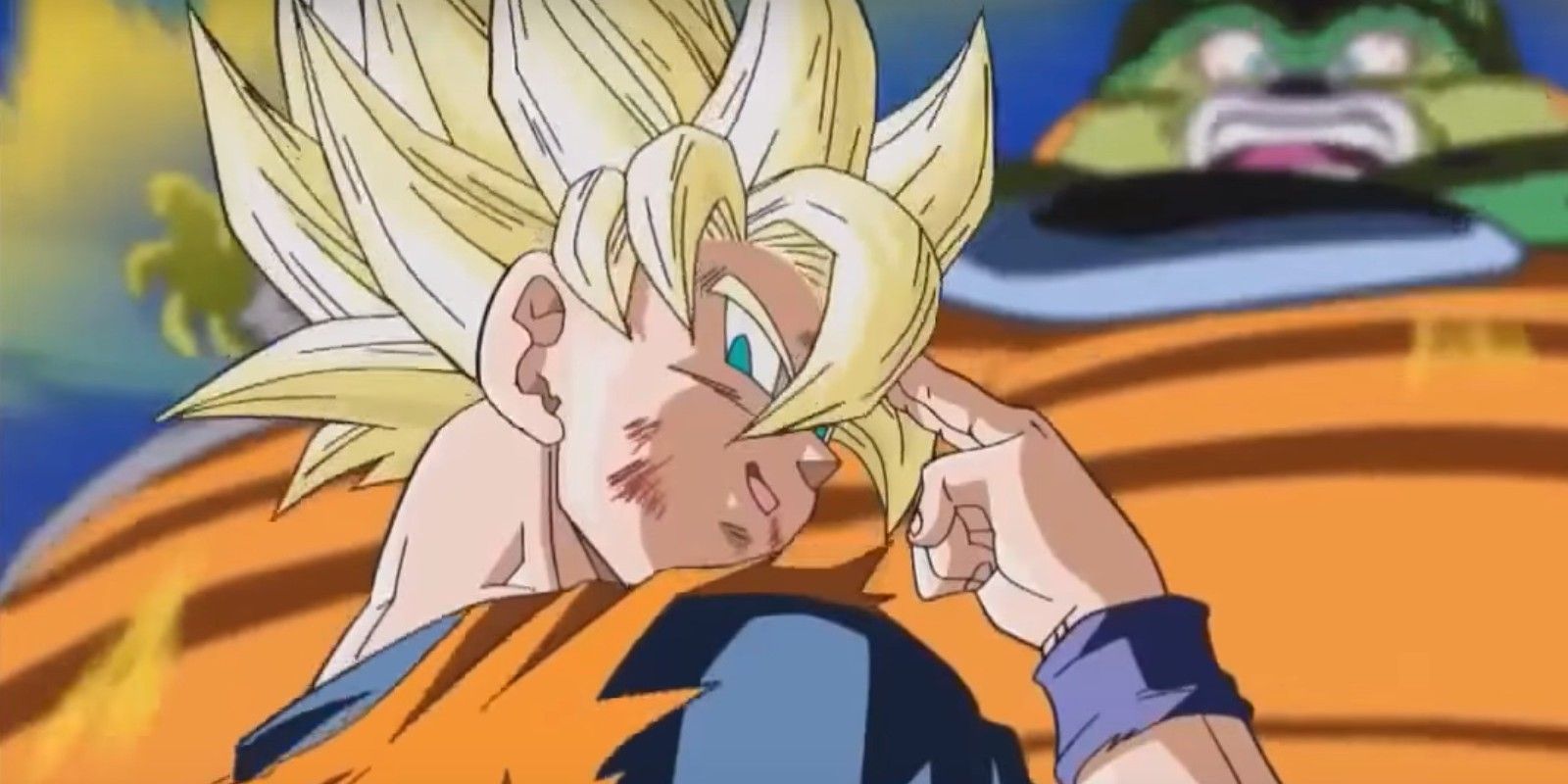 Goku uses Instant Transmission to get rid of Cell in Dragon Ball Z
