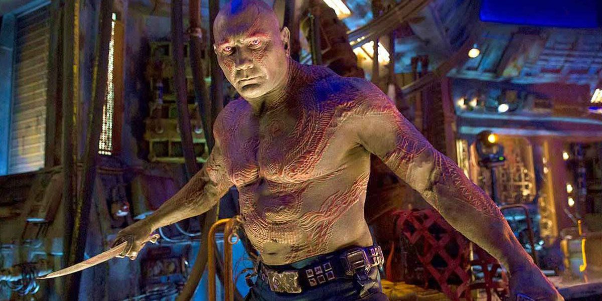 Drax in a battle stance