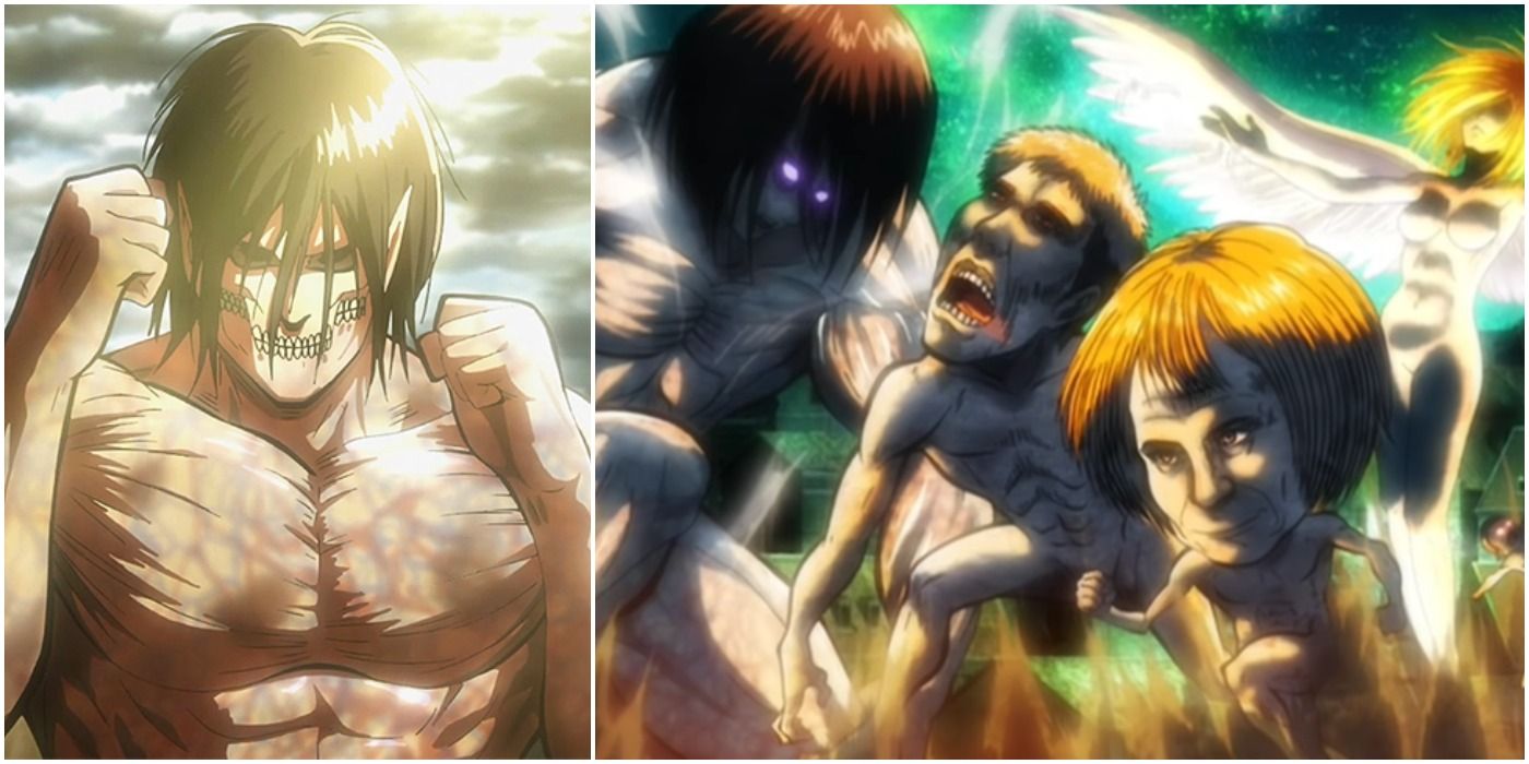 Eren's Attack Titan and Other Survey Corps Member Titans - Attack on Titan