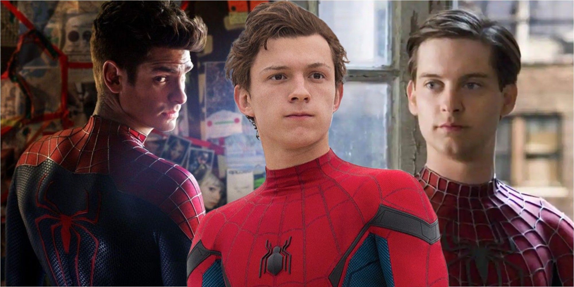 Maguire, Garfield and Holland Spider Man