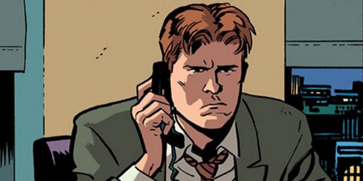 Foggy Nelson makes a call in Daredevil comics