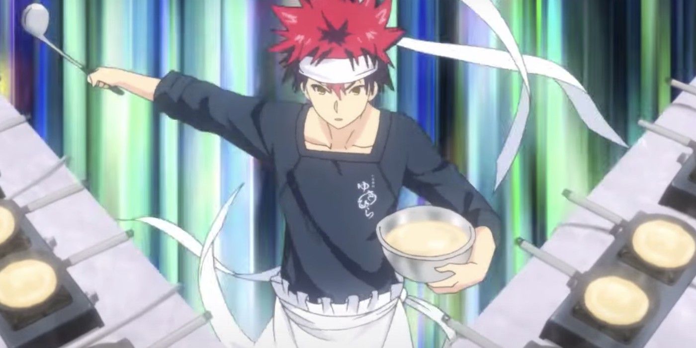 Anime Food Wars Cooking Scene