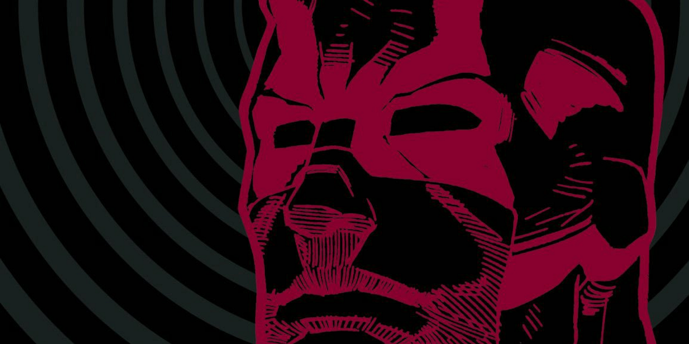 daredevil close up with sonar red outlined