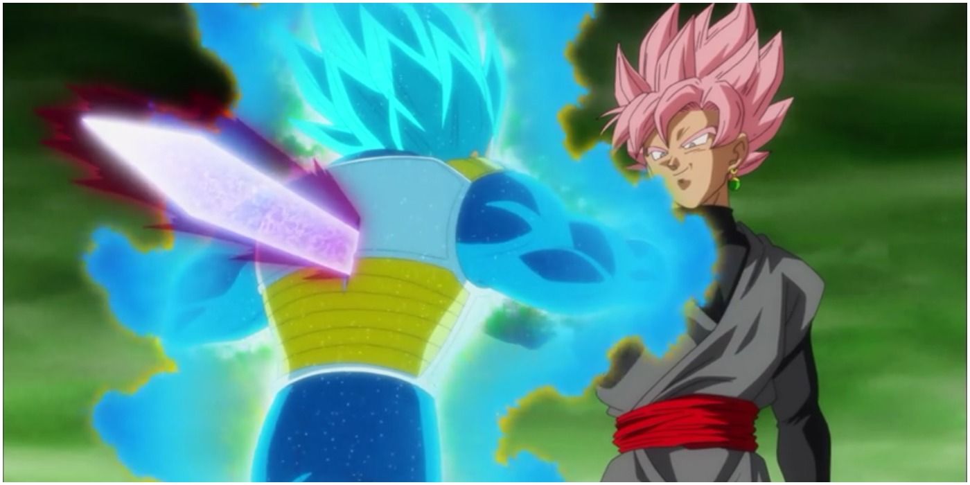 Anime Goku Black Stabs Super Saiyan Blue Vegeta - Dragon Ball Super