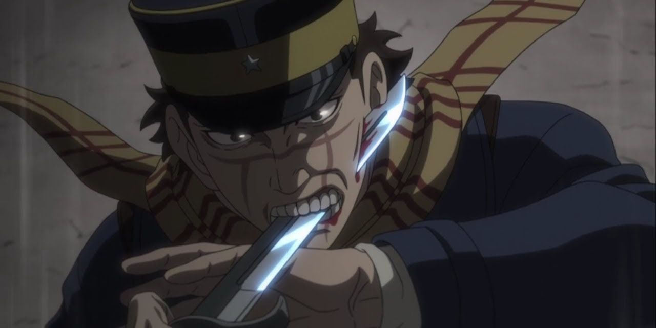 Anime Golden Kamuy Sugimoto Face Blade