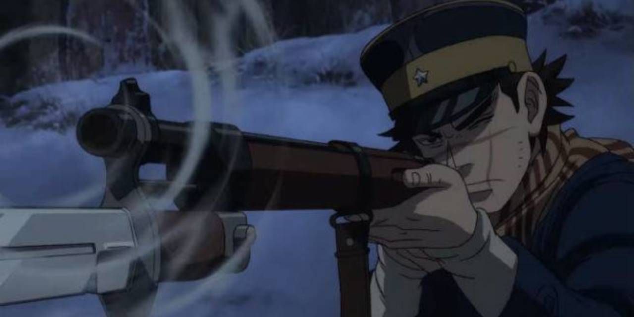 Anime Golden Kamuy Sugimoto Fires Rifle
