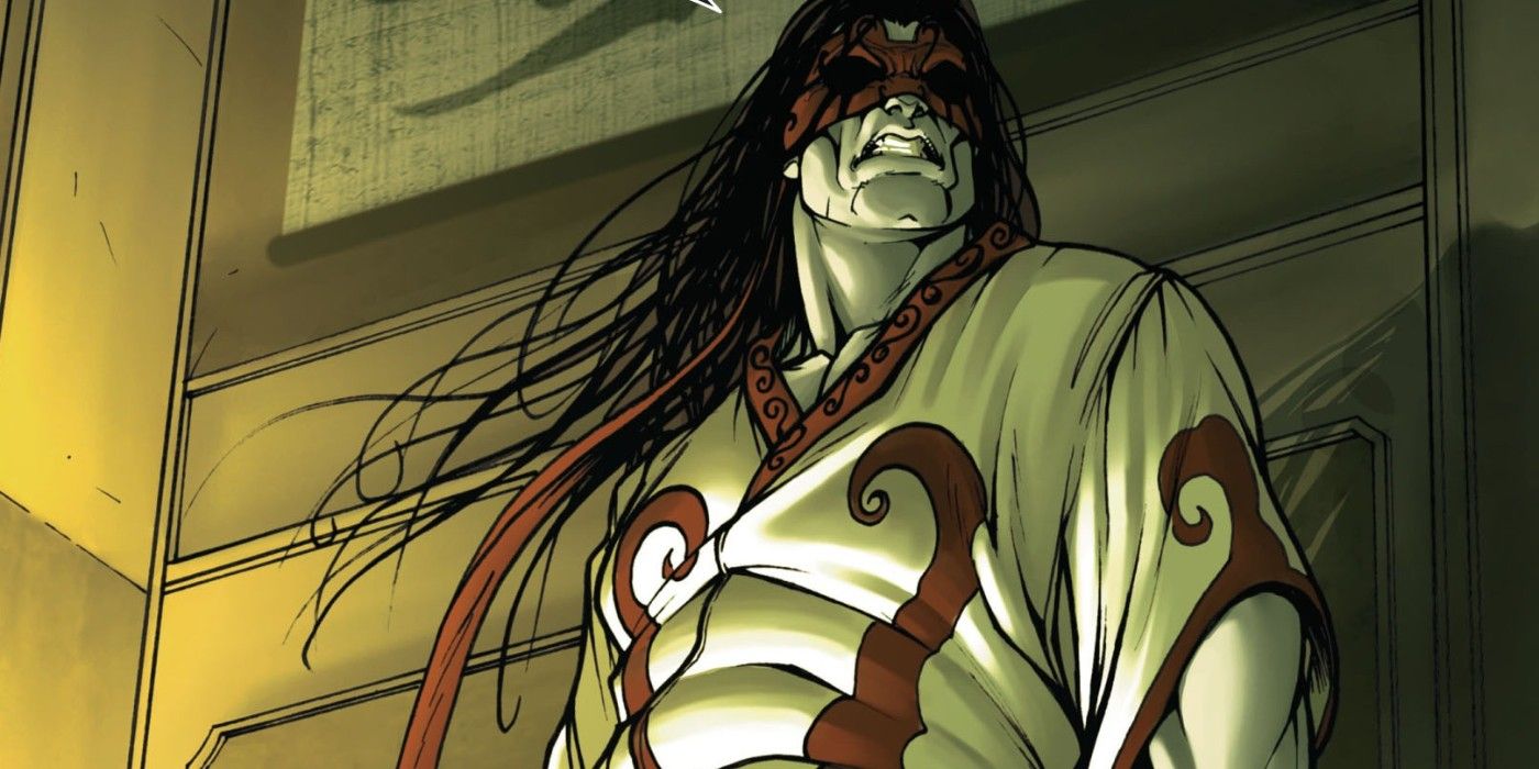 Marvel Comics' Gorgon grimacing and ready for battle