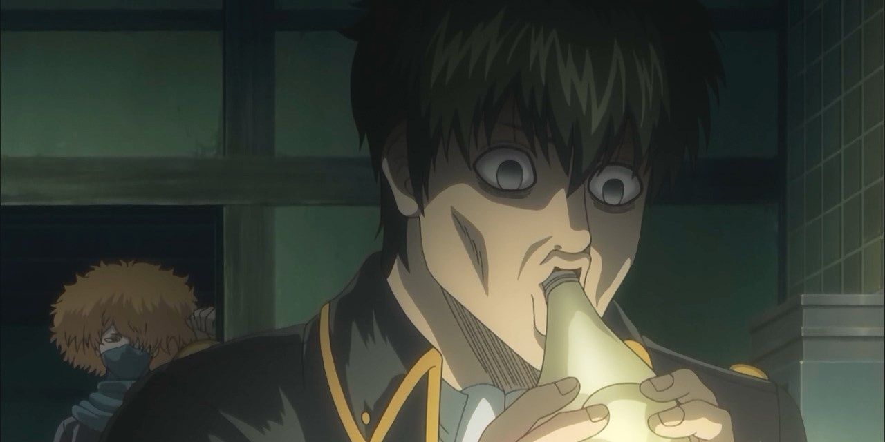 Anime Hijikata Drinking Mayonnaise