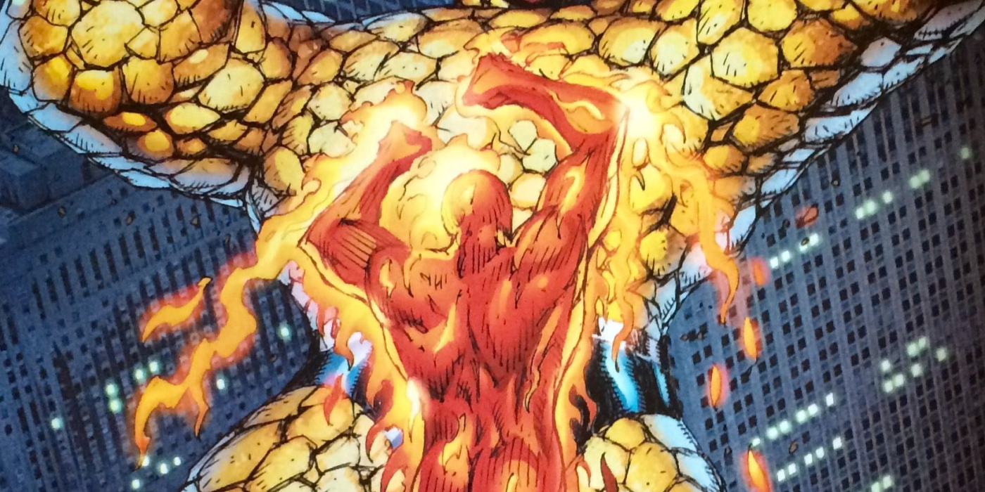 the human torch and the thing together