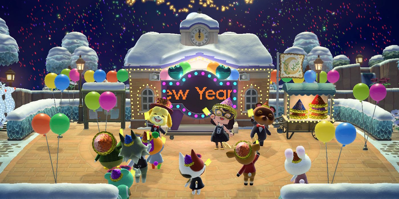 Villagers ring in 2021 in Animal Crossing: New Horizons