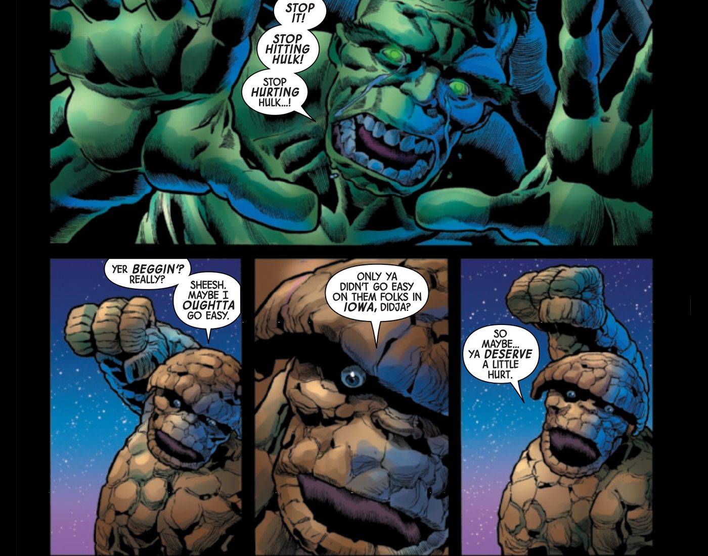 Immortal Hulk vs Thing Rematch