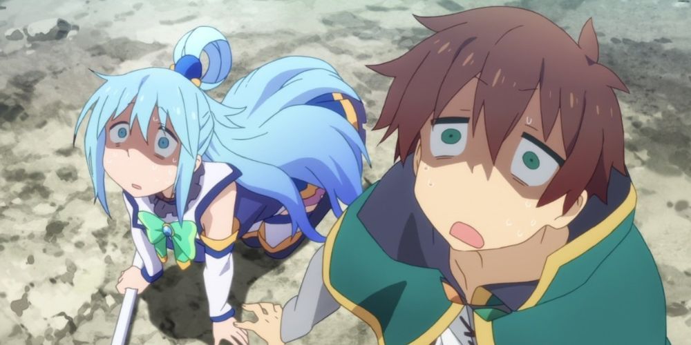 Kazuma and Aqua from KonoSuba God's Blessing On This Wonderful World!