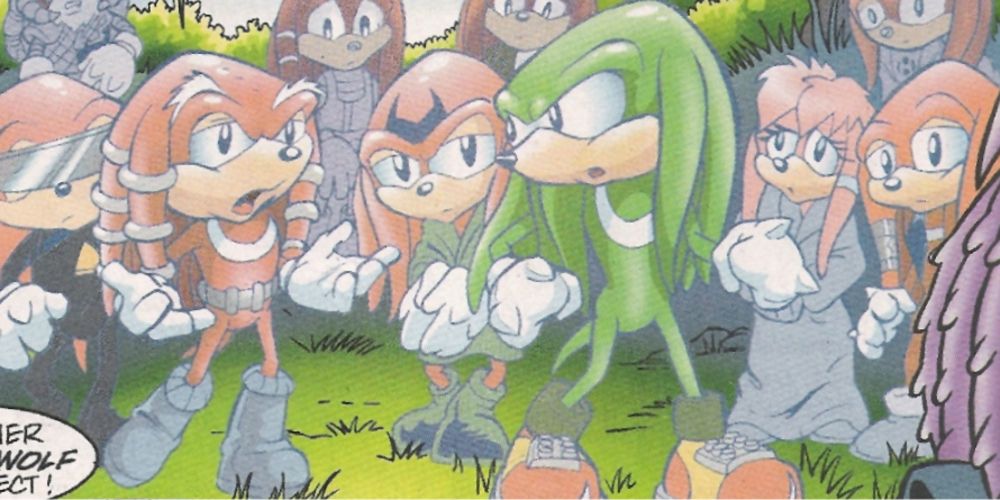 Archie Comics Knuckles The Echidna Chaos Knuckles In Crowd