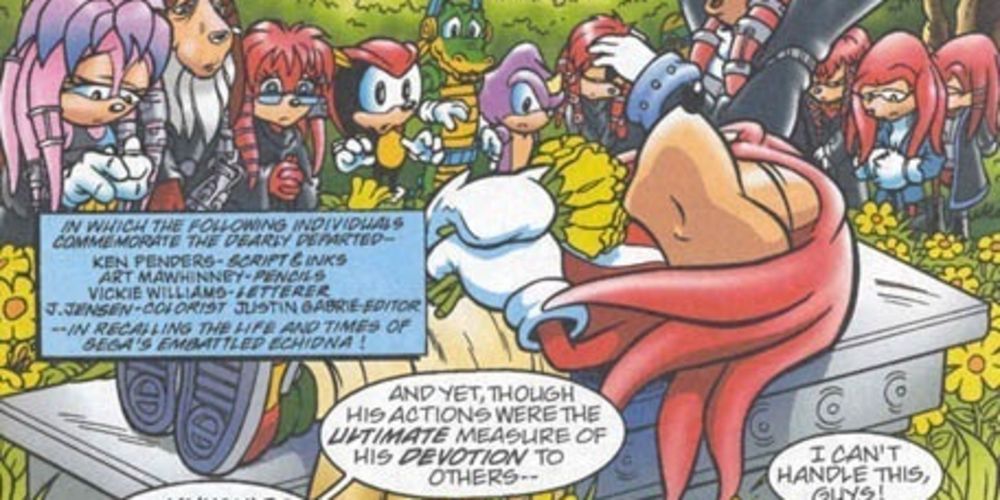 Archie Comics Knuckles The Echidna Funeral