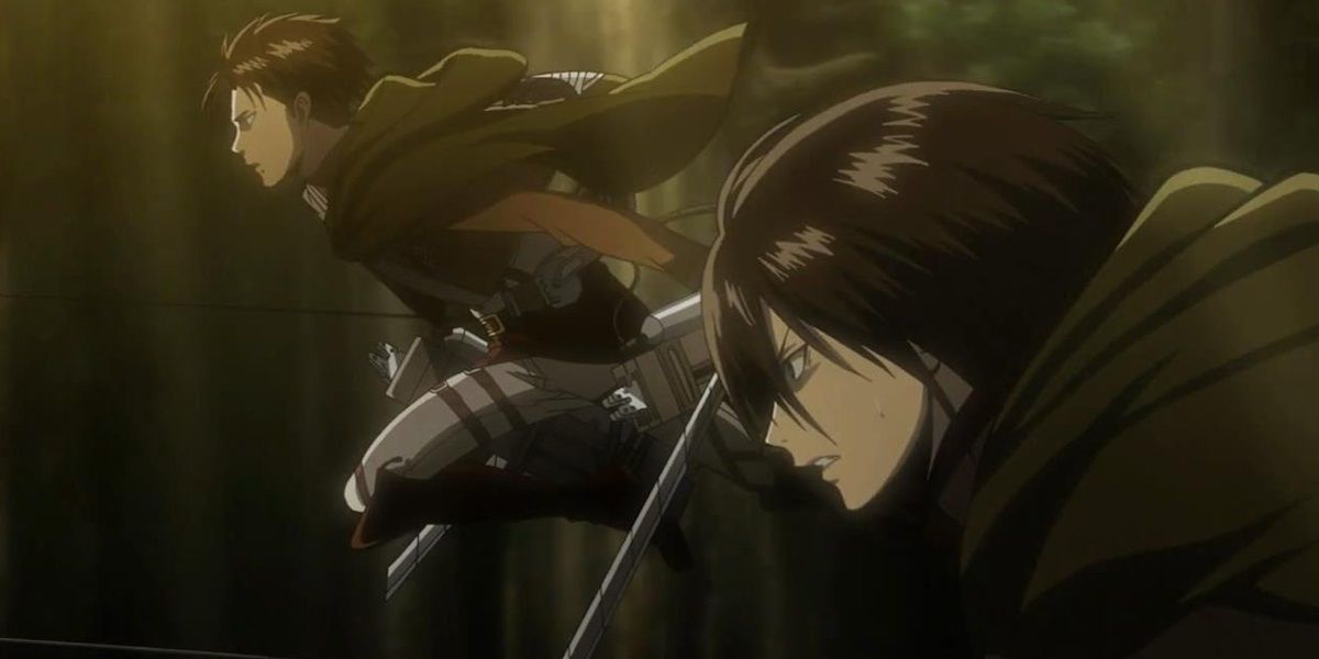 Levi and Mikasa Attack on Titan