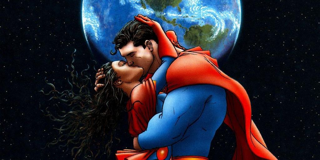 DC Lois Lane Superman Kiss On Moon All-Star Superman