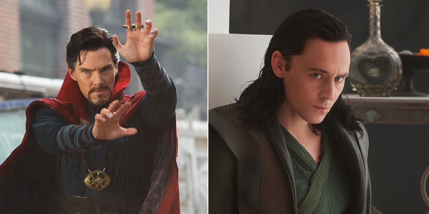 Loki and Doctor Strange about to perform a spell