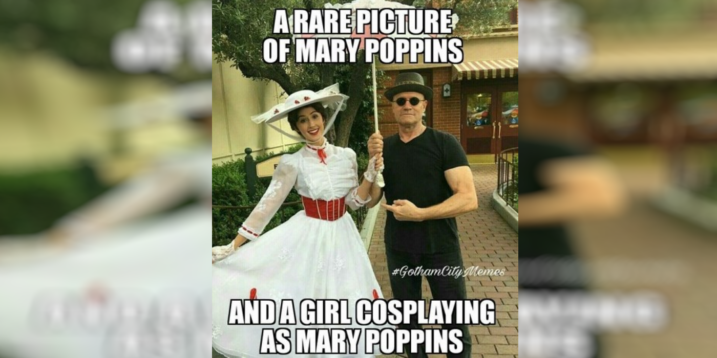 michael rooker with a mary poppins actress at disney world